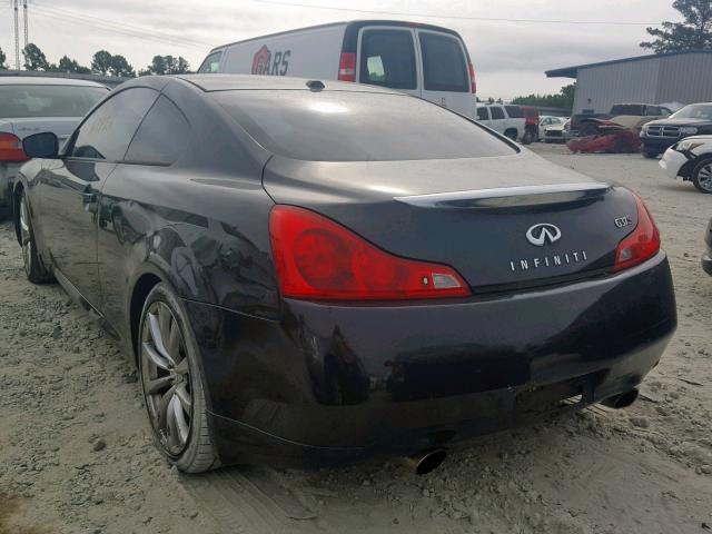 JNKCV64E18M110825 - 2008 INFINITI G37 BASE BLACK photo 3