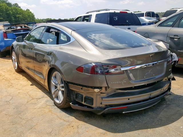 5YJSA1E21FF110488 - 2015 TESLA MODEL S BROWN photo 3