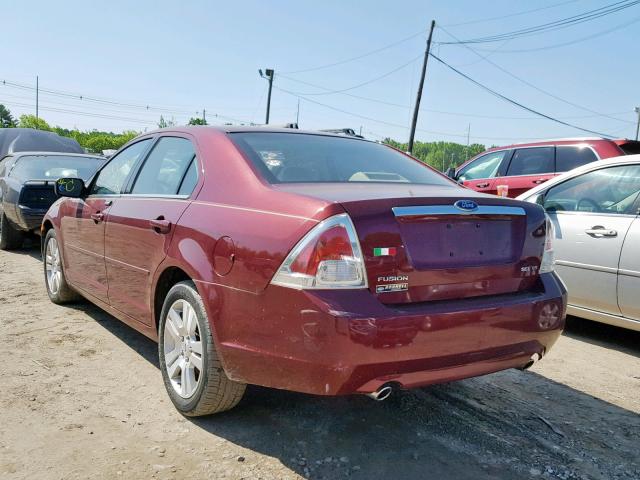 3FAFP08156R178004 - 2006 FORD FUSION SEL RED photo 3