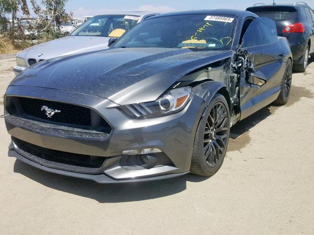 1FA6P8CF0H5277935 - 2017 FORD MUSTANG GT GRAY photo 2