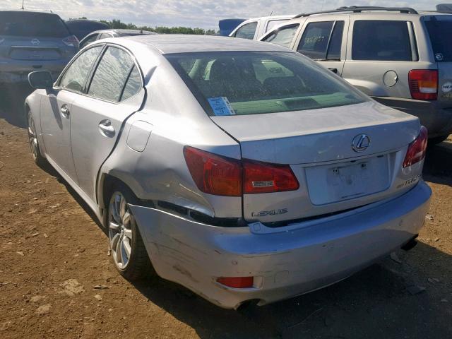 JTHCK262462000364 - 2006 LEXUS IS 250 SILVER photo 3