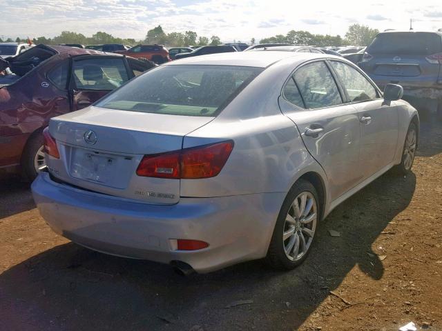 JTHCK262462000364 - 2006 LEXUS IS 250 SILVER photo 4