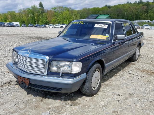 WDBCA35D4GA253834 - 1986 MERCEDES-BENZ 420 SEL BLUE photo 2