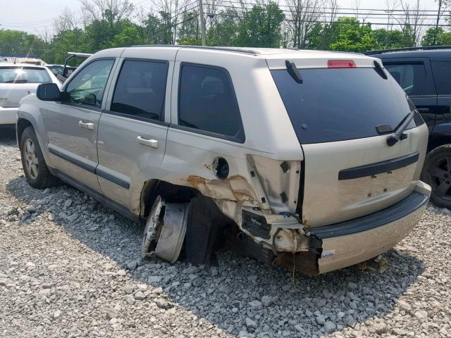 1J8GR48K48C194052 - 2008 JEEP GRAND CHER BEIGE photo 3