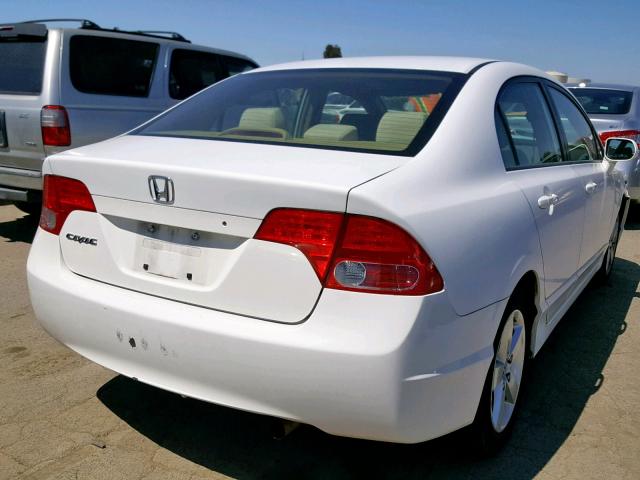 JHMFA16887S005907 - 2007 HONDA CIVIC EX WHITE photo 4