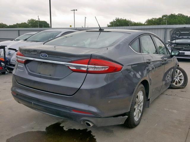 3FA6P0G78HR274069 - 2017 FORD FUSION S CHARCOAL photo 4