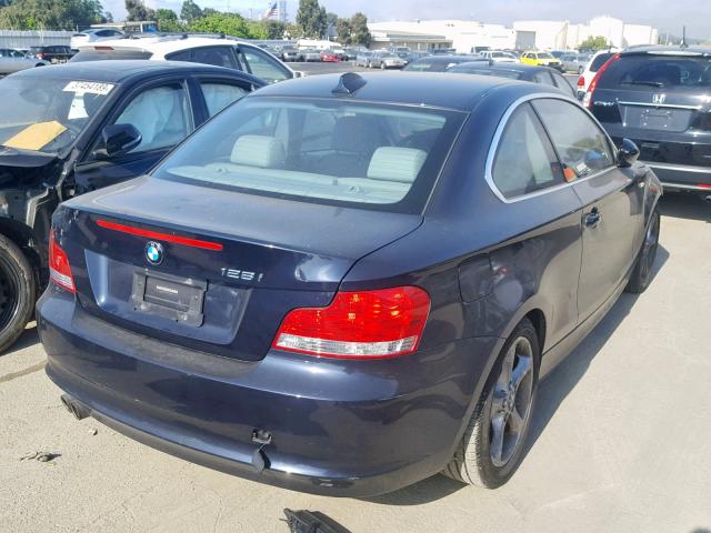 WBAUP93549VF48754 - 2009 BMW 128 I BLUE photo 4