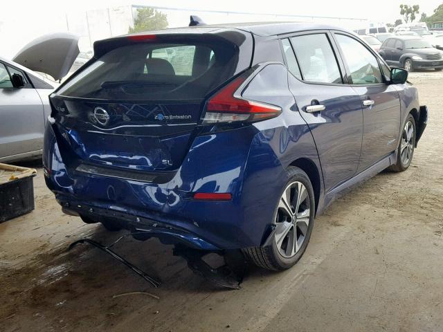 1N4AZ1CP8JC317748 - 2018 NISSAN LEAF S BLUE photo 4