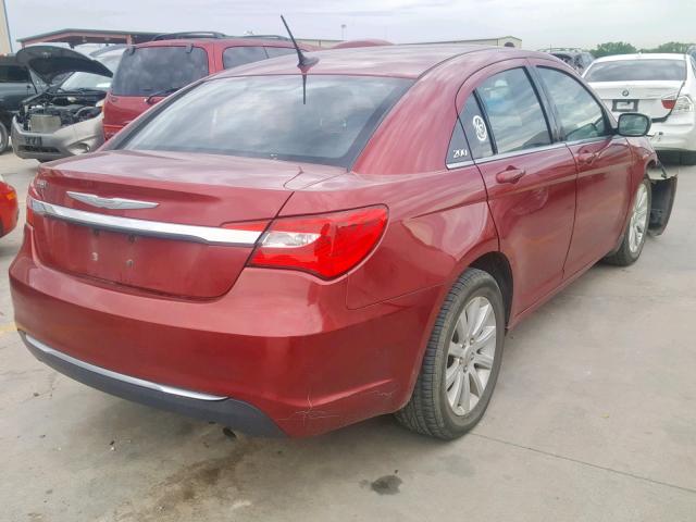 1C3CCBBB8EN158437 - 2014 CHRYSLER 200 TOURIN MAROON photo 4