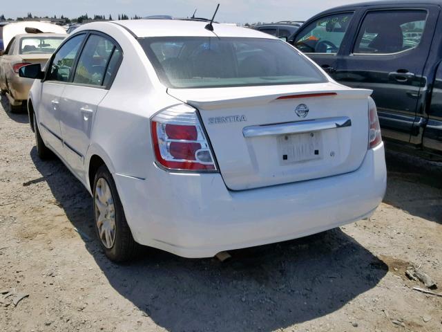 3N1AB6AP8BL730017 - 2011 NISSAN SENTRA 2.0 WHITE photo 3