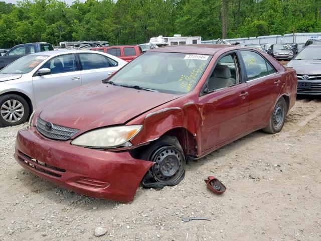 4T1BE32K82U050758 - 2002 TOYOTA CAMRY LE RED photo 2