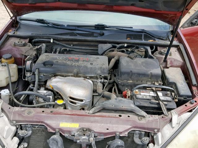 4T1BE32K82U050758 - 2002 TOYOTA CAMRY LE RED photo 7