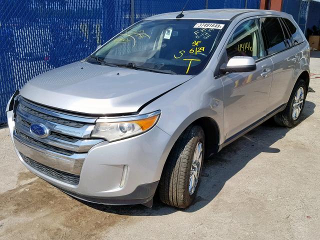 2FMDK3KC8DBC49585 - 2013 FORD EDGE LIMIT SILVER photo 2