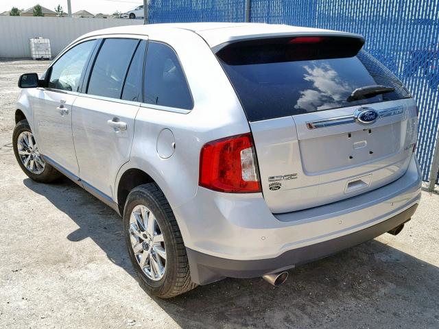 2FMDK3KC8DBC49585 - 2013 FORD EDGE LIMIT SILVER photo 3