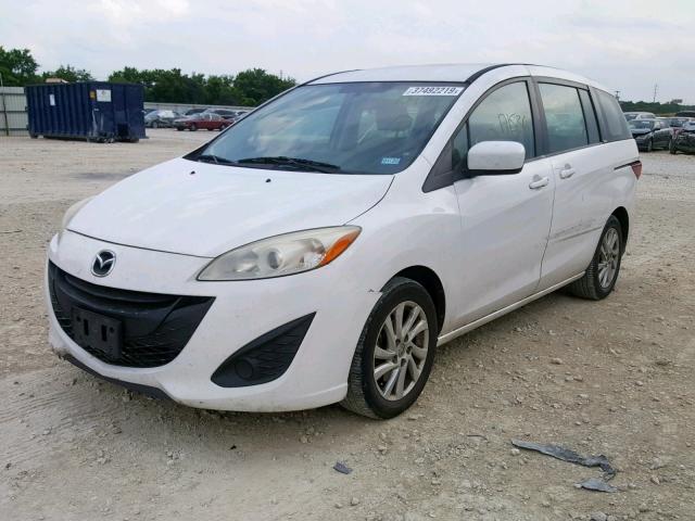 JM1CW2BLXC0104174 - 2012 MAZDA 5 WHITE photo 2