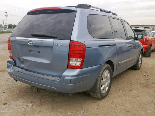 KNDMC233386054749 - 2008 HYUNDAI ENTOURAGE BLUE photo 4