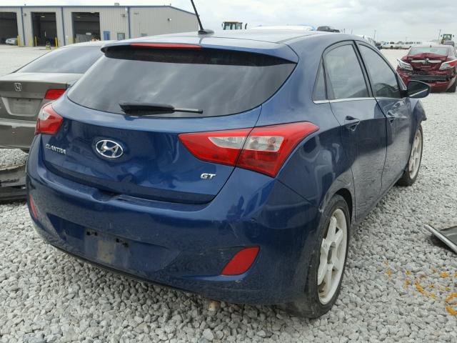 KMHD35LH5GU287034 - 2016 HYUNDAI ELANTRA GT BLUE photo 4