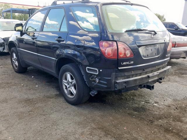 JT6HF10U6X0025139 - 1999 LEXUS RX 300 BLACK photo 3