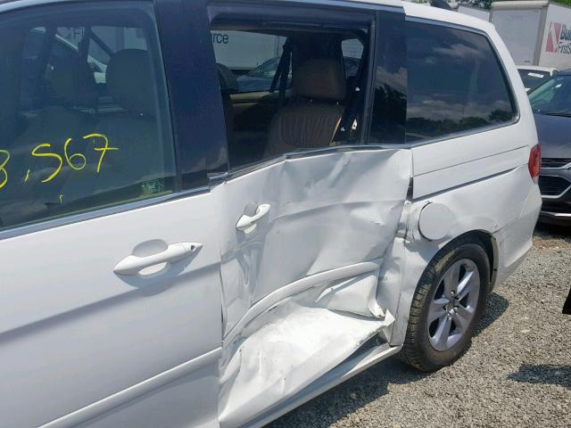 5FNRL38958B016677 - 2008 HONDA ODYSSEY TO WHITE photo 9