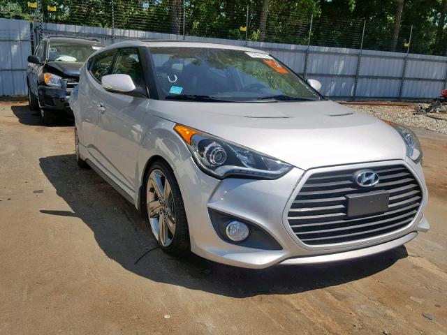 KMHTC6AE0FU229177 - 2015 HYUNDAI VELOSTER T SILVER photo 1