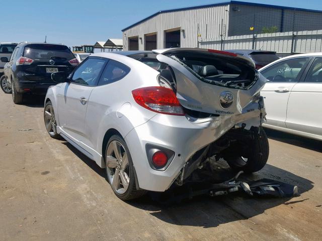 KMHTC6AE0FU229177 - 2015 HYUNDAI VELOSTER T SILVER photo 3