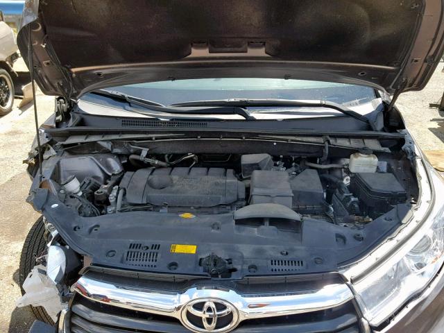 5TDZARFH9FS012868 - 2015 TOYOTA HIGHLANDER GRAY photo 7