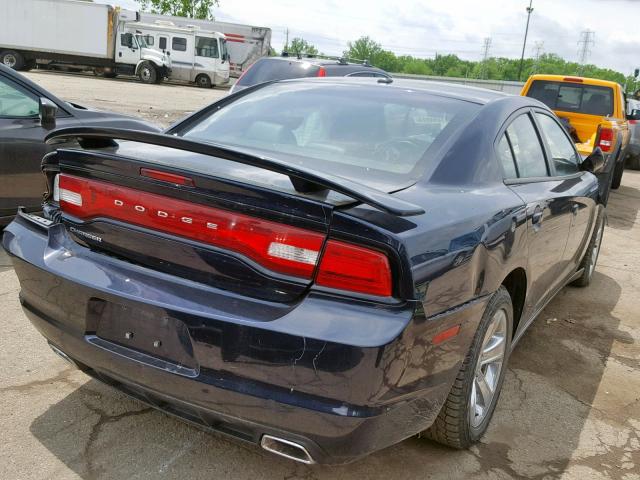 2B3CL3CG5BH513579 - 2011 DODGE CHARGER BLUE photo 4