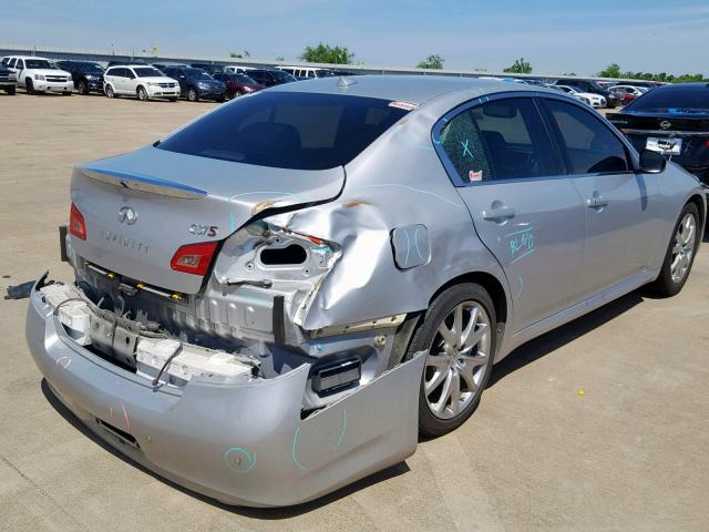 JN1CV6AP7BM304342 - 2011 INFINITI G37 BASE SILVER photo 4