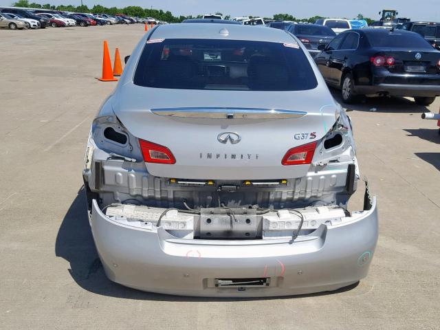 JN1CV6AP7BM304342 - 2011 INFINITI G37 BASE SILVER photo 9