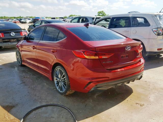 KMHD04LB9HU346795 - 2017 HYUNDAI ELANTRA SP RED photo 3