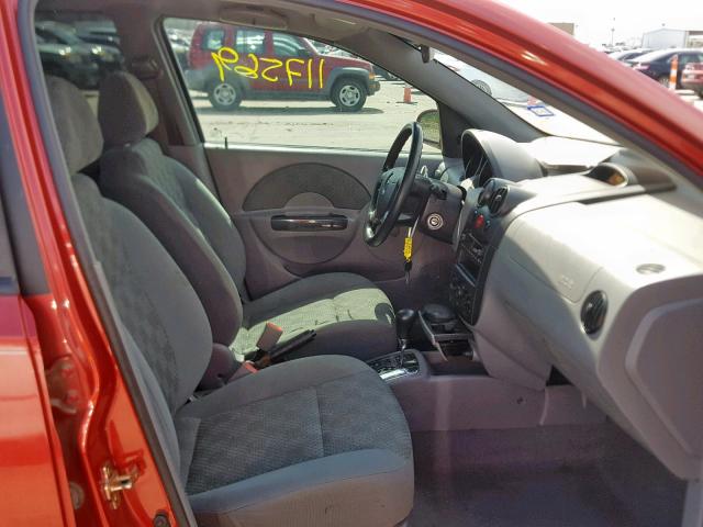 KL1TD52695B362413 - 2005 CHEVROLET AVEO BASE Bordo foto 5