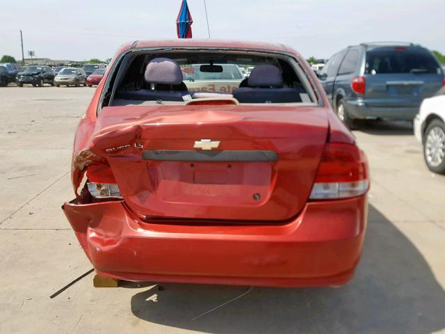 KL1TD52695B362413 - 2005 CHEVROLET AVEO BASE Bordo foto 9