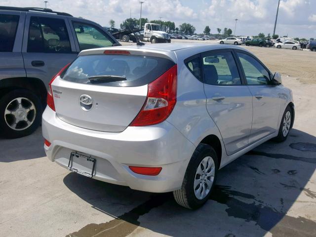 KMHCT5AE4HU312334 - 2017 HYUNDAI ACCENT SE GRAY photo 4