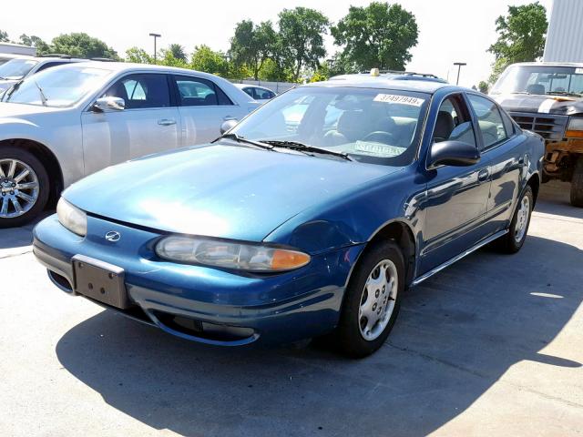 1G3NL52F42C278395 - 2002 OLDSMOBILE ALERO GL TEAL photo 2