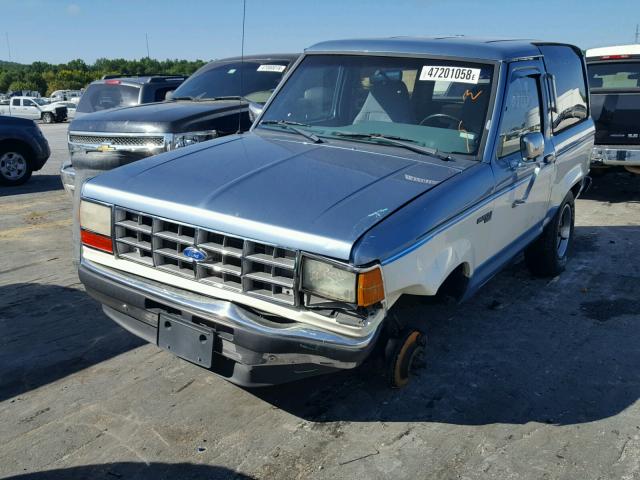 1FMCU14T0KUB91017 - 1989 FORD BRONCO II BLUE photo 2