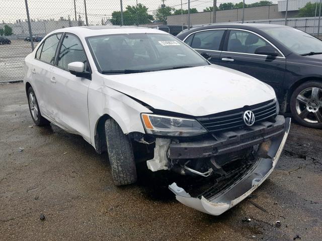 3VW3L7AJ9BM045746 - 2011 VOLKSWAGEN JETTA TDI WHITE photo 1