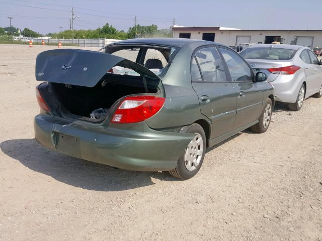 KNADC123X26160728 - 2002 KIA RIO GREEN photo 4