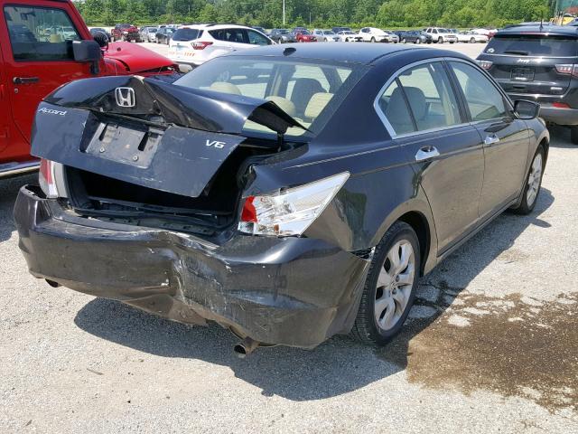 1HGCP36808A031537 - 2008 HONDA ACCORD EXL BLACK photo 4