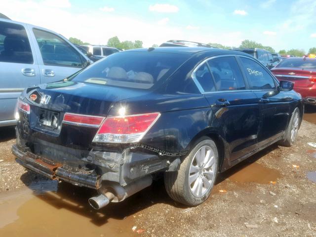 1HGCP2F85BA089970 - 2011 HONDA ACCORD EXL BLACK photo 4