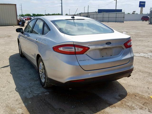 3FA6P0G71FR196473 - 2015 FORD FUSION S SILVER photo 3