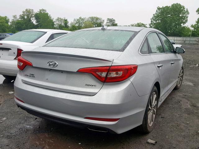 5NPE34AF4GH366483 - 2016 HYUNDAI SONATA SPO SILVER photo 4