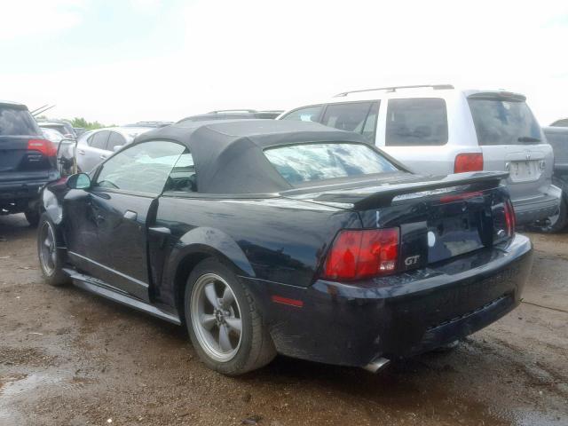 1FAFP45X91F109712 - 2001 FORD MUSTANG GT BLACK photo 3