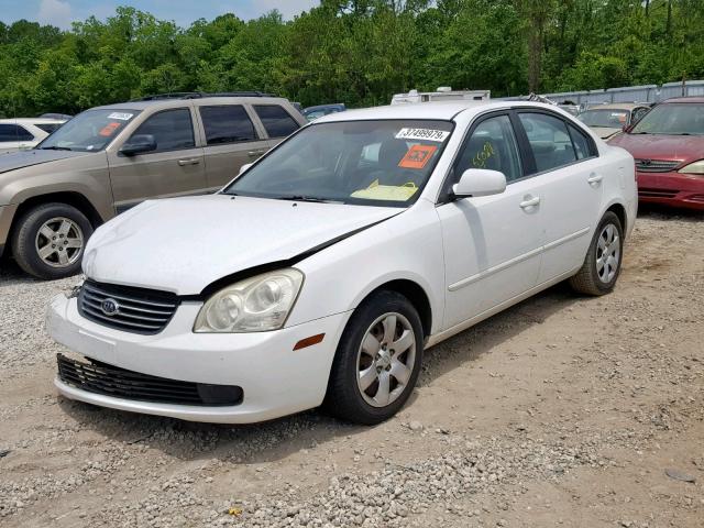 KNAGE123875135363 - 2007 KIA OPTIMA WHITE photo 2