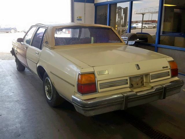 1G3BY69Y0F9131978 - 1985 OLDSMOBILE DELTA 88 R CREAM photo 3