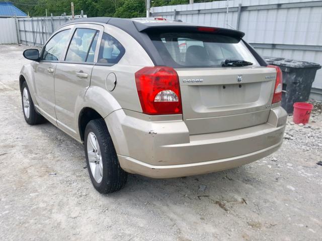 1B3CB4HA5AD602965 - 2010 DODGE CALIBER SX GOLD photo 3