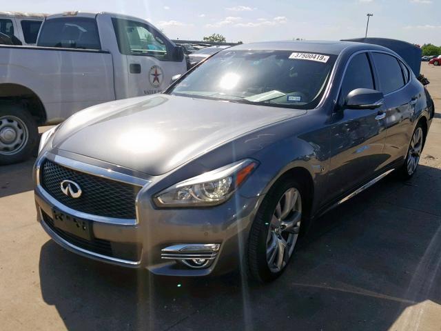 JN1BY1PP8GM630882 - 2016 INFINITI Q70L 3.7 GRAY photo 2