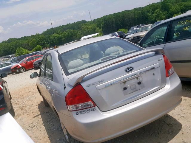 KNAFE121985540515 - 2008 KIA SPECTRA EX SILVER photo 3