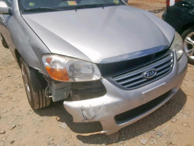 KNAFE121985540515 - 2008 KIA SPECTRA EX SILVER photo 9