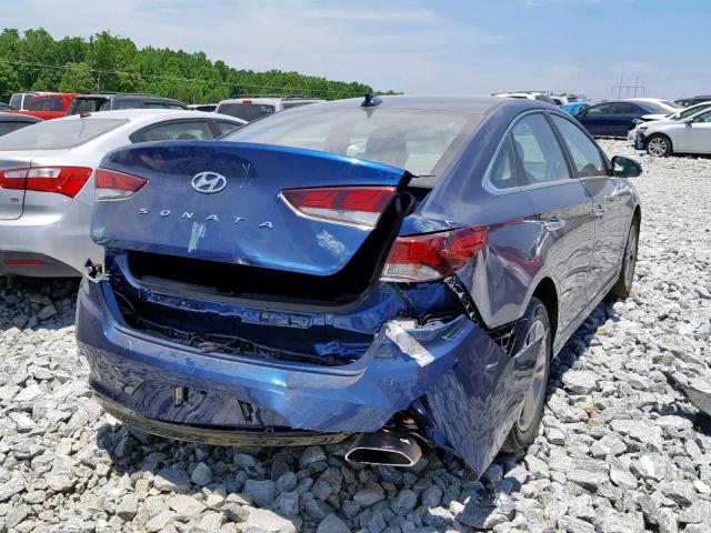 5NPE34AF4KH732077 - 2019 HYUNDAI SONATA LIM BLUE photo 4