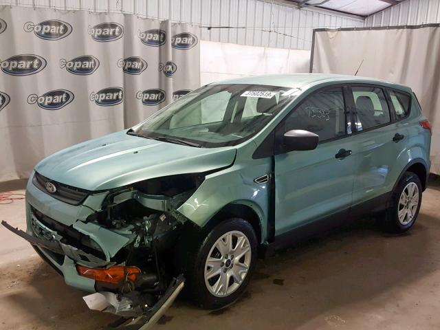 1FMCU0F72DUD66879 - 2013 FORD ESCAPE S GREEN photo 2